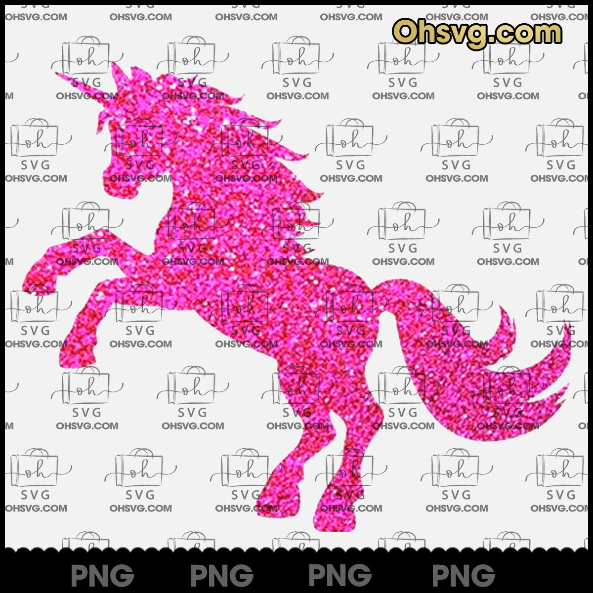 Unicorn PNG, Unicorn Monogram PNG, Pink Unicorn Silhouette Digital File PNG