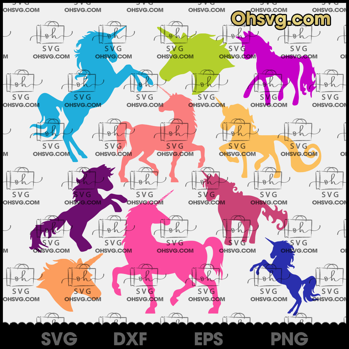 Unicorn SVG, Unicorn Silhouette SVG, Unicorn Digital File SVG