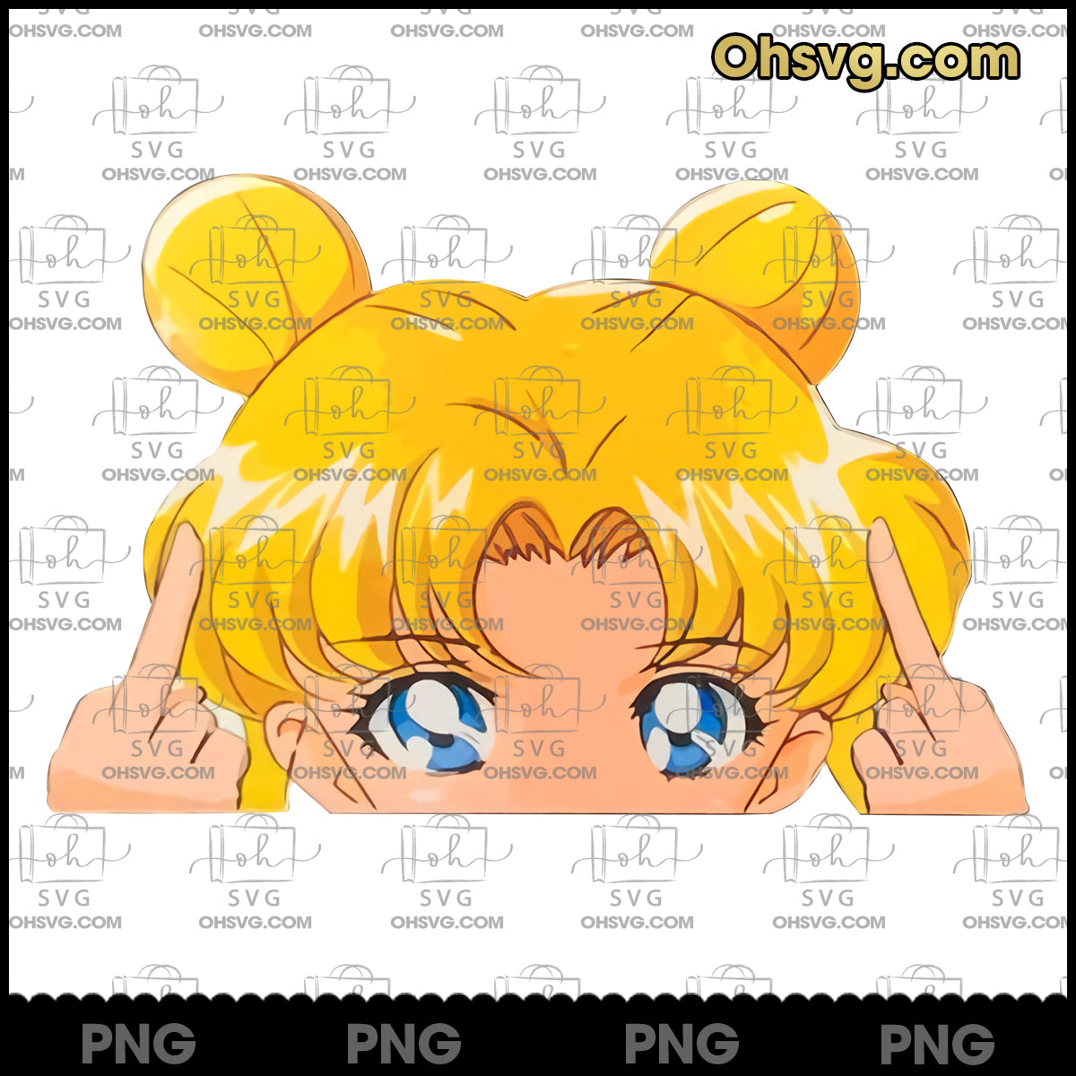 Sailor Moon Peeker PNG, Usagi Middle Finger PNG, Usagi PNG, Sailor Moon PNG