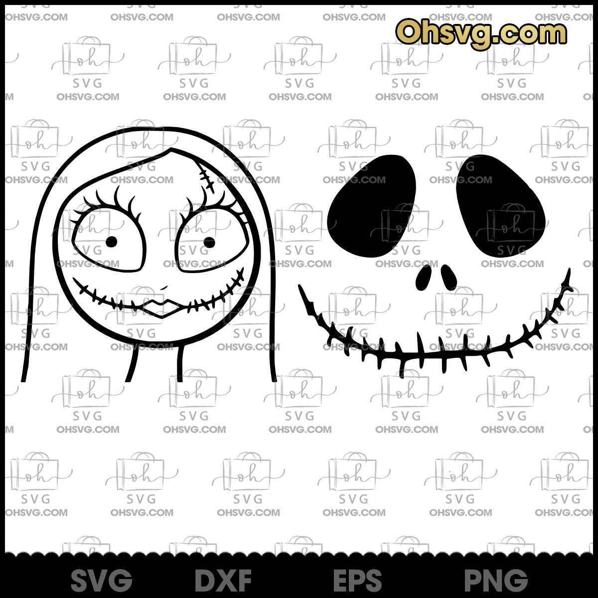 The Nightmare Before Christmas SVG, Jack Sally SVG, Jack Skellington SVG, Sally SVG