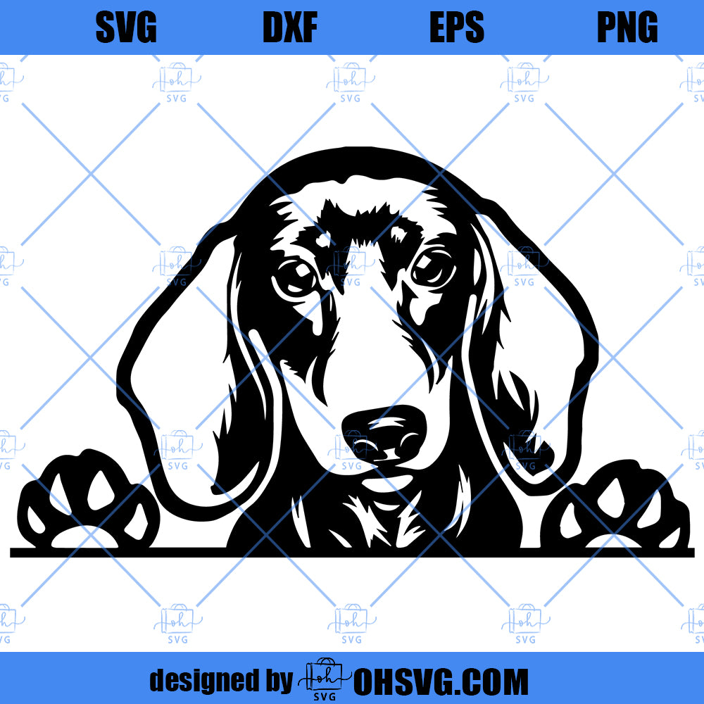 Dachshund SVG, Dog SVG, Dachshund Peeking SVG, Dog Breeds SVG, Dog Peeking SVG