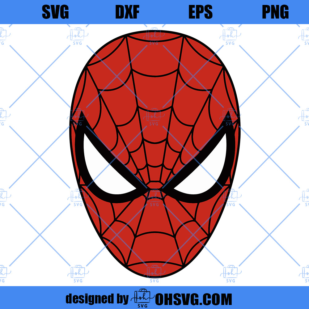 Spiderman SVG, Spiderman Face SVG, Spiderman Head SVG