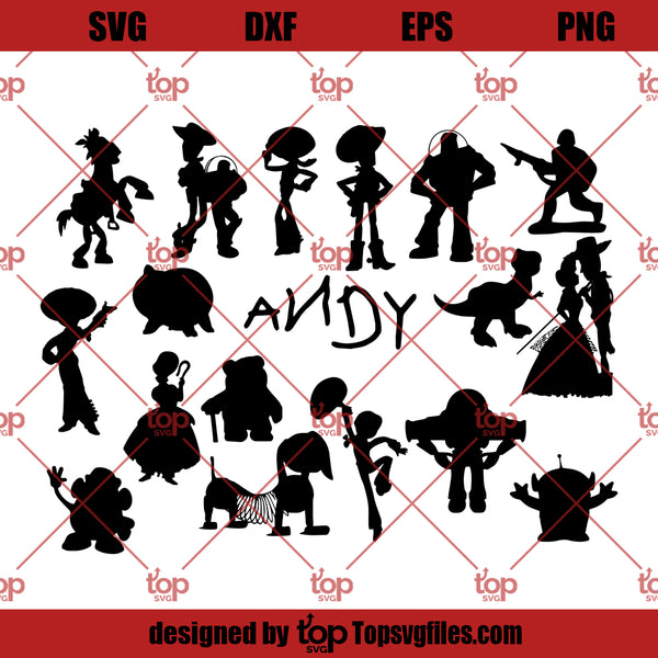 Andy SVG, Toy Story Character SVG PNG DXF Cut Files For Cricut - ohsvg