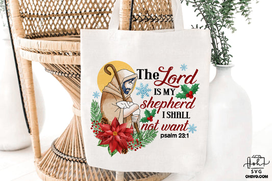 The Lord Is My Shepherd I Shall Not Want PNG, Christian Christmas PNG