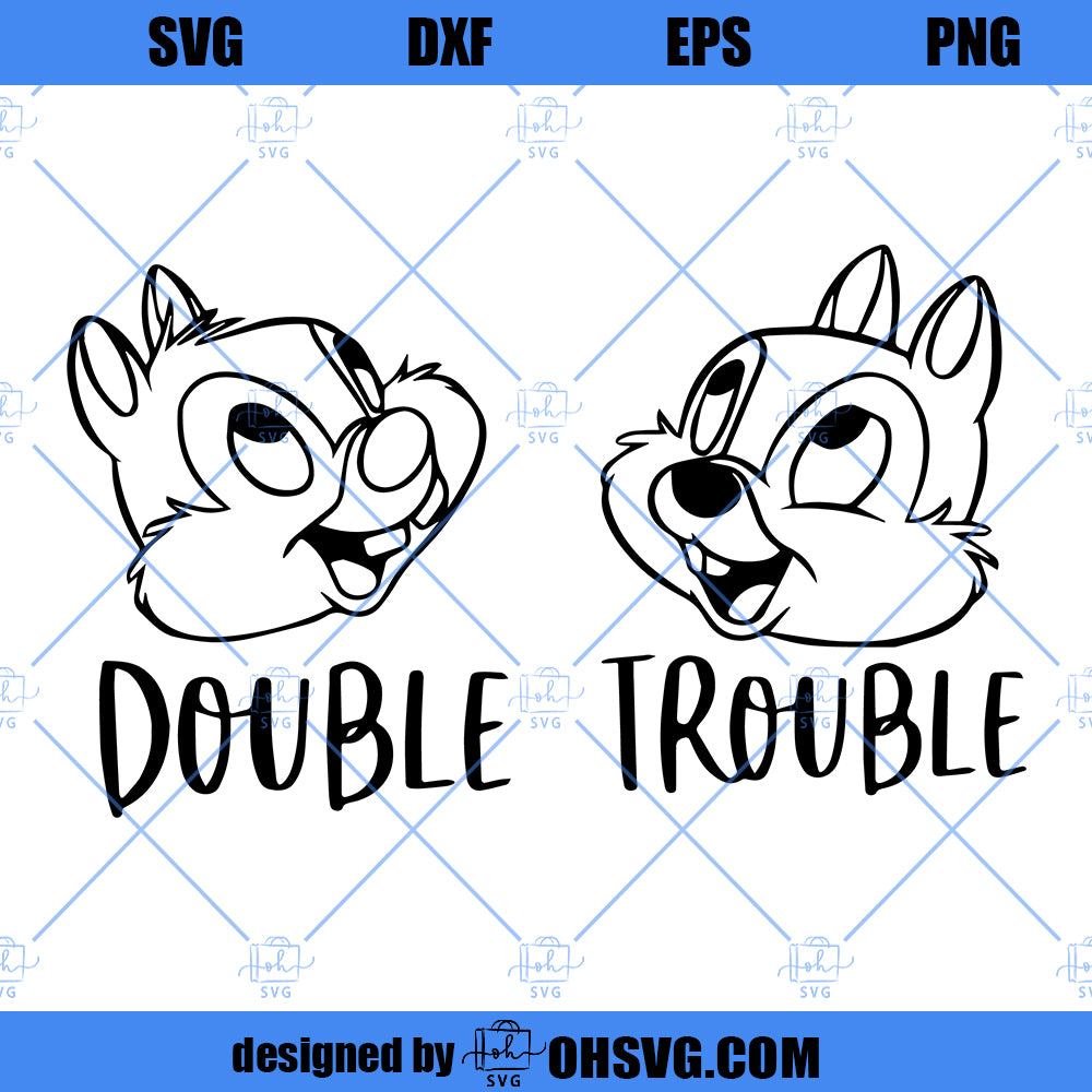 Chip And Dale SVG, Double Trouble Problem SVG, Chipmunk SVG