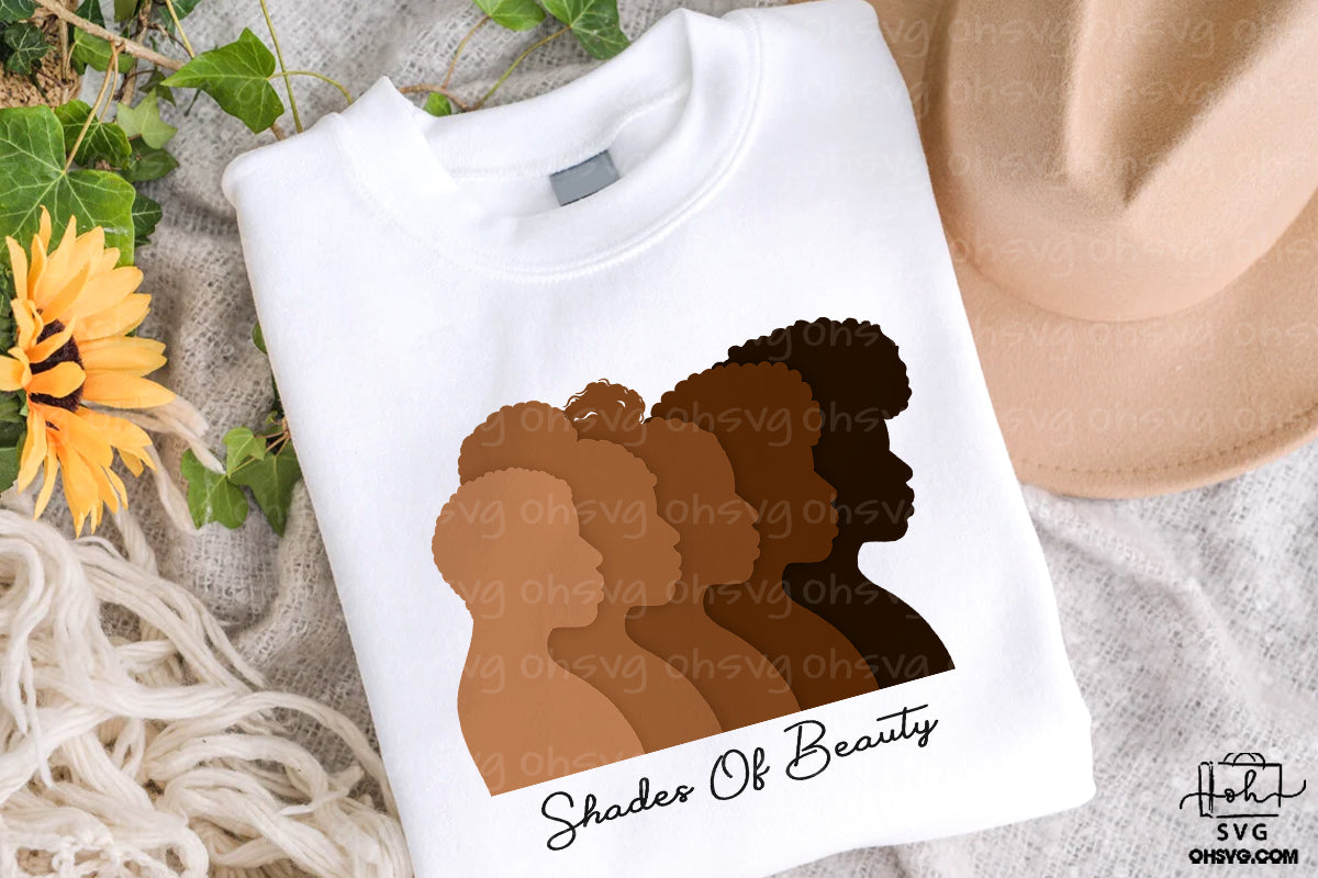 Shades Of Beauty PNG, Women Of Color PNG, Beautiful Black Woman PNG, Afro Hair PNG