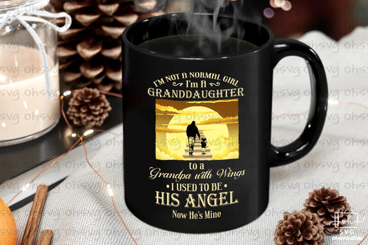 I'm A Granddaughter To A Grandpa With Wings PNG, Memorial PNG, My Love In Heaven PNG
