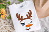 Snowman Face Reindeer Antlers PNG, Cute Snowman Face PNG, Christmas Snowman PNG