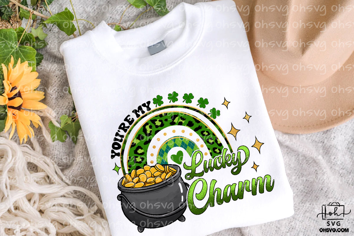 You're My Lucky Charm PNG, St Patrick's Day PNG, Shamrock Lucky Charm PNG