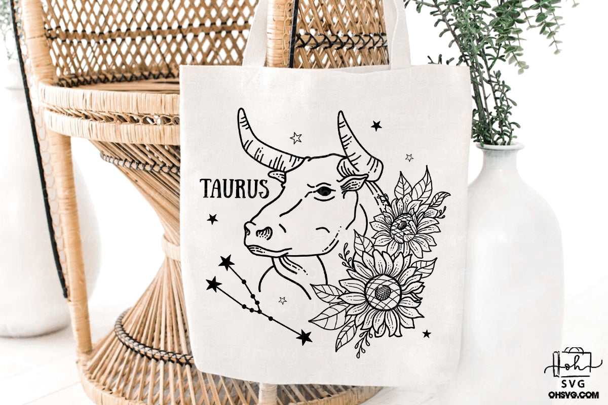 Taurus Floral Zodiac Sign PNG, Astrology PNG, Taurus Flower Zodiac Sign PNG, Taurus PNG
