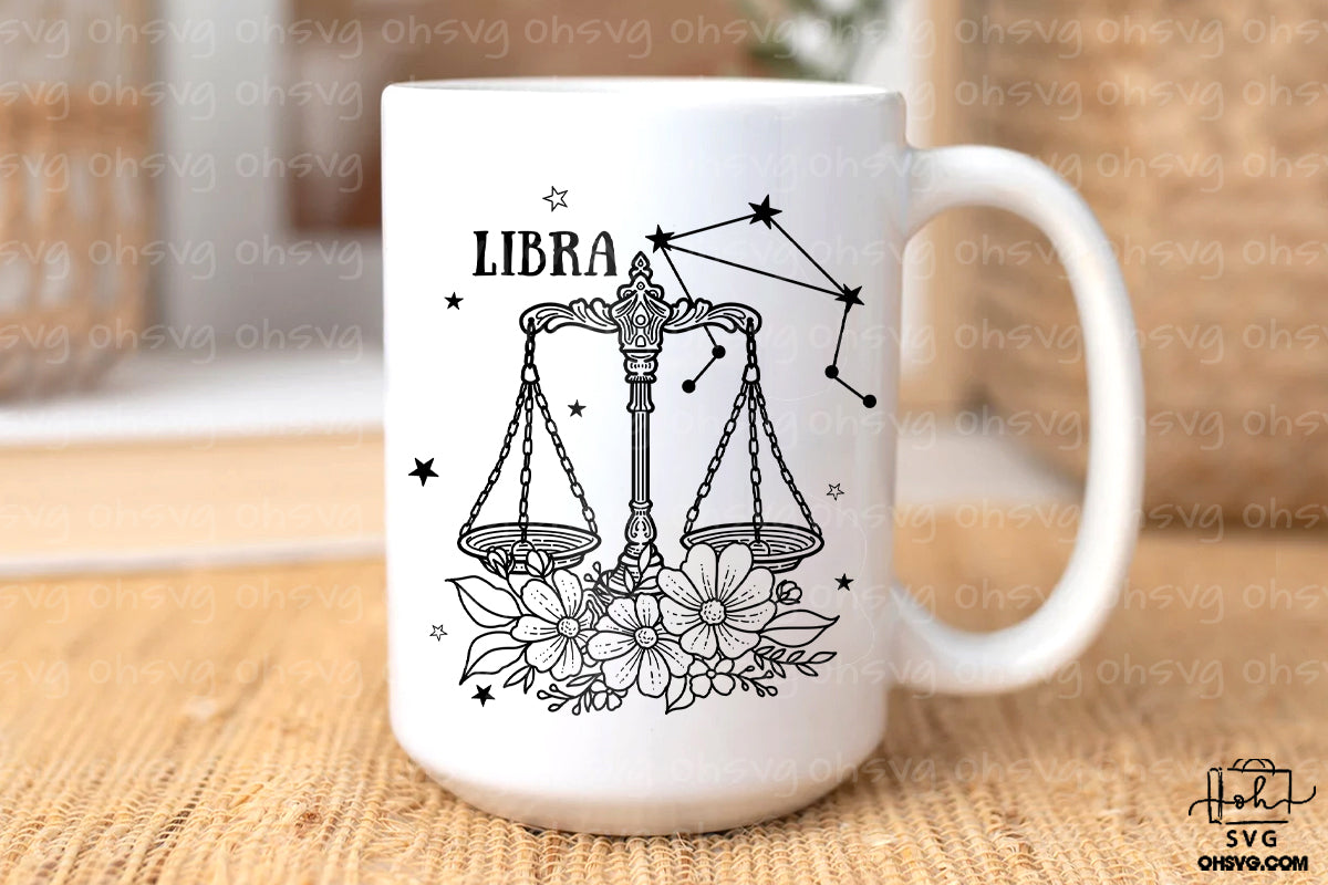 Libra Floral Zodiac Sign PNG, Astrology PNG, Libra Flower Zodiac Sign PNG, Libra PNG