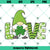 Love Gnomes St Patrick Day SVG, Gnomes St Patrick Day SVG PNG DXF Cut Files For Cricut