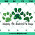 Happy St Patrick's Day SVG, Happy St Patrick's Day Dog Paw SVG