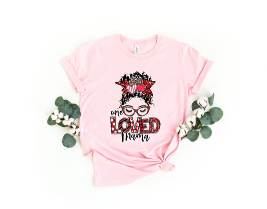 One Loved Mama Shirt, Messy Bun Shirt, Moms Shirt, Mama Shirt, Mom Shirt, Mom Gift, Gifts for Mom, Mother's Day Shirt, Mom Life