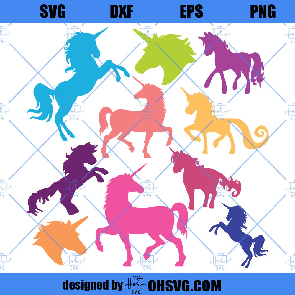 Unicorn SVG, DXF, PNG, Unicorn Bundle, Cut Files For Cricut