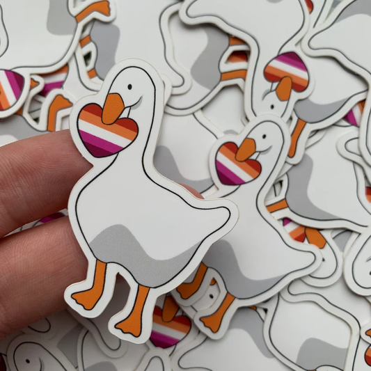 LGBTQ Pride Flag Goose SVG, Goose SVG PNG DXF Cut Files For Cricut