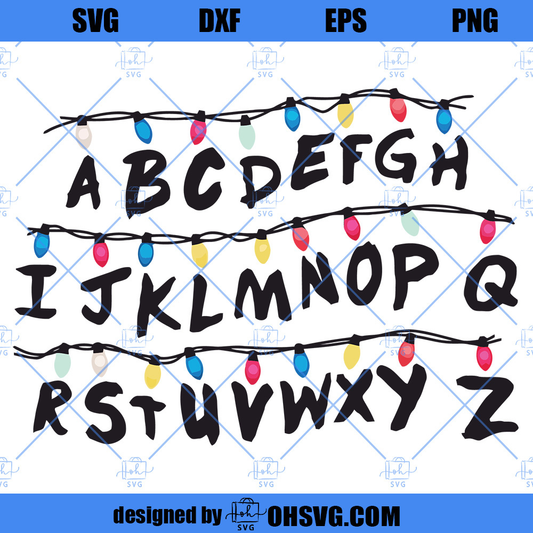 Alphabet Flash Stranger Things SVG, Stranger Things SVG