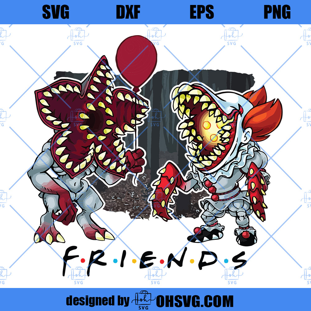 Demogorgon x Pennywise SVG, IT SVG, Stranger Things SVG