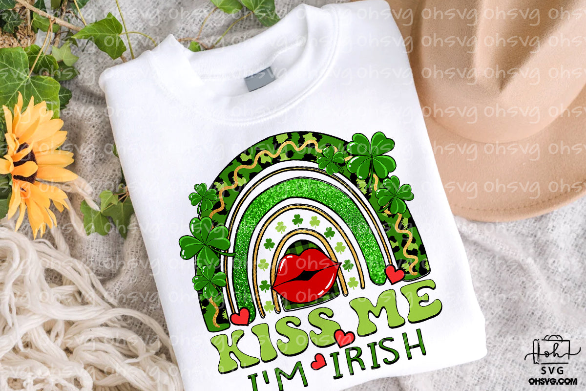 Kiss Me I'm Irish PNG, St Patrick's Day PNG, Funny Patricks Day PNG