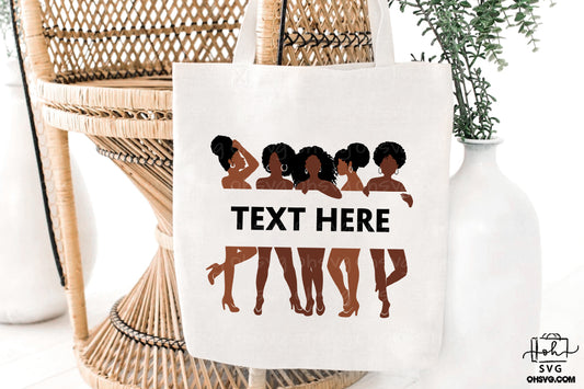 Afro Women Holding Banner PNG, Words In Natural Hair Afro PNG, Black Woman PNG