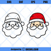 Santa SVG, Santa Face SVG, Christmas SVG, Santa Cut File, Santa Face Clip Art