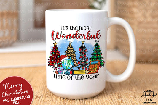 It's The Most Wonderful Time Of The Year Firefighter Christmas PNG, Firefighter Christmas Trees PNG