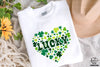 Lucky Shamrocks Heart PNG, St Patricks Day PNG, Shamrock Lucky St Patrick&#39;s Day PNG