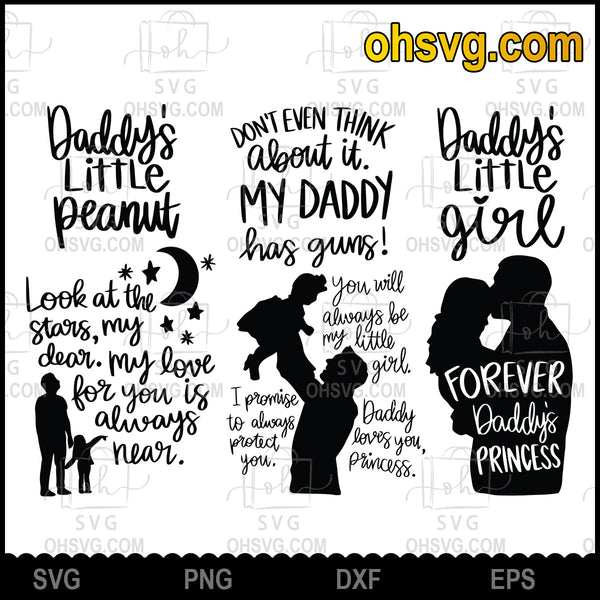 Daddy's Girl, Forever Daddy's Princess SVG, Dad And Daughter SVG, Fath ...