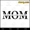 Mom SVG, Personalized Name Child SVG, Mother&#39;s day SVG, Cricut Monogram Split Middle Cameo