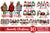 Merry Christmas Animals Bundle PNG, Plaid Leopard Animals PNG, Santa Reindeer Animals PNG