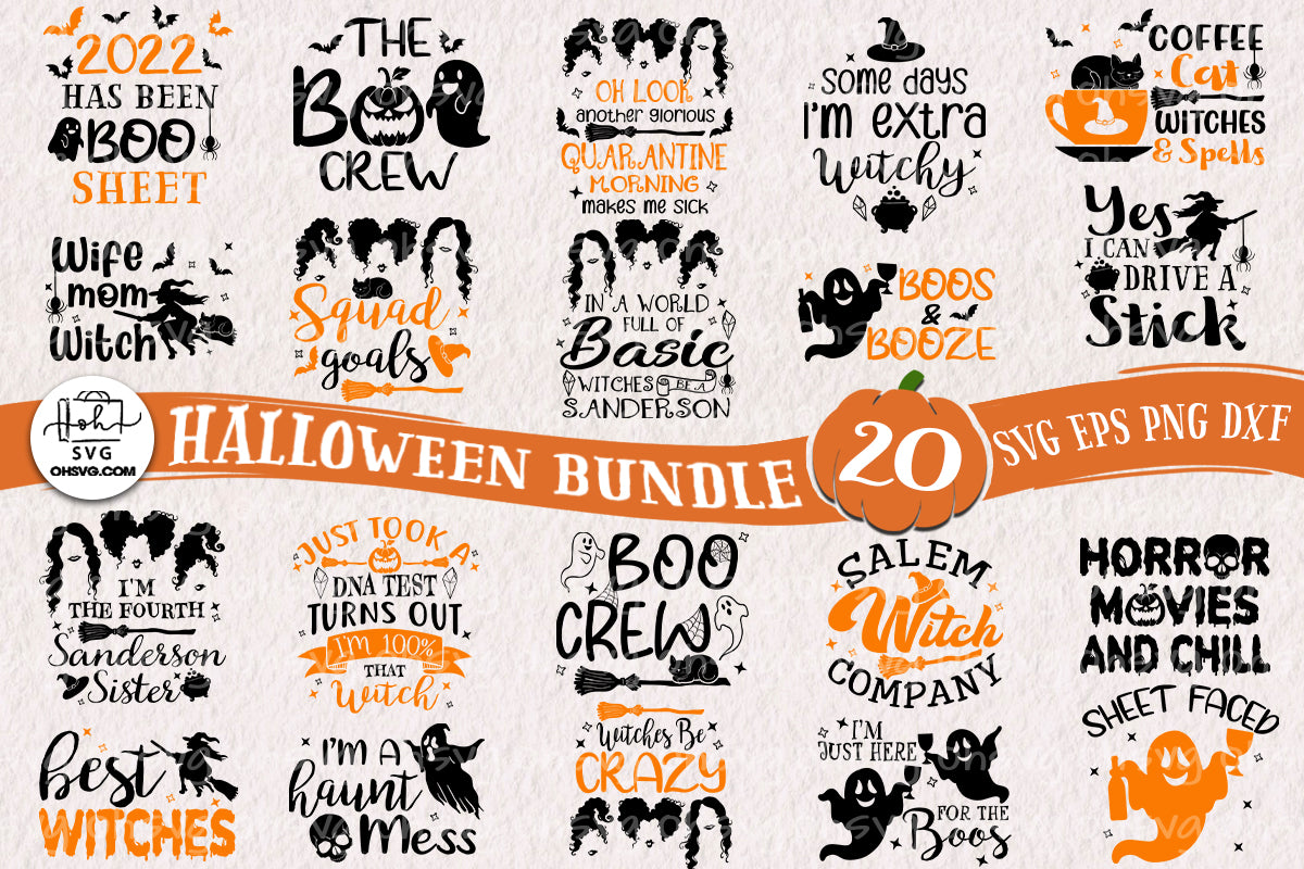 Halloween Bundle SVG, Witch SVG, Witches SVG, Hocus Pocus SVG, Spooky Vibes SVG