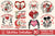 Skeleton Valentine Bundle PNG, Skeleton Happy Valentine PNG, Skull Love Valentine Day PNG