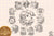 Floral Zodiac Sign Bundle PNG, Zodiac Sign PNG, Astrology PNG, Flower Zodiac Sign PNG