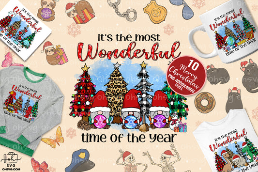 It's The Most Wonderful Time Of The Year PNG, Christmas Trees PNG, Merry Christmas PNG