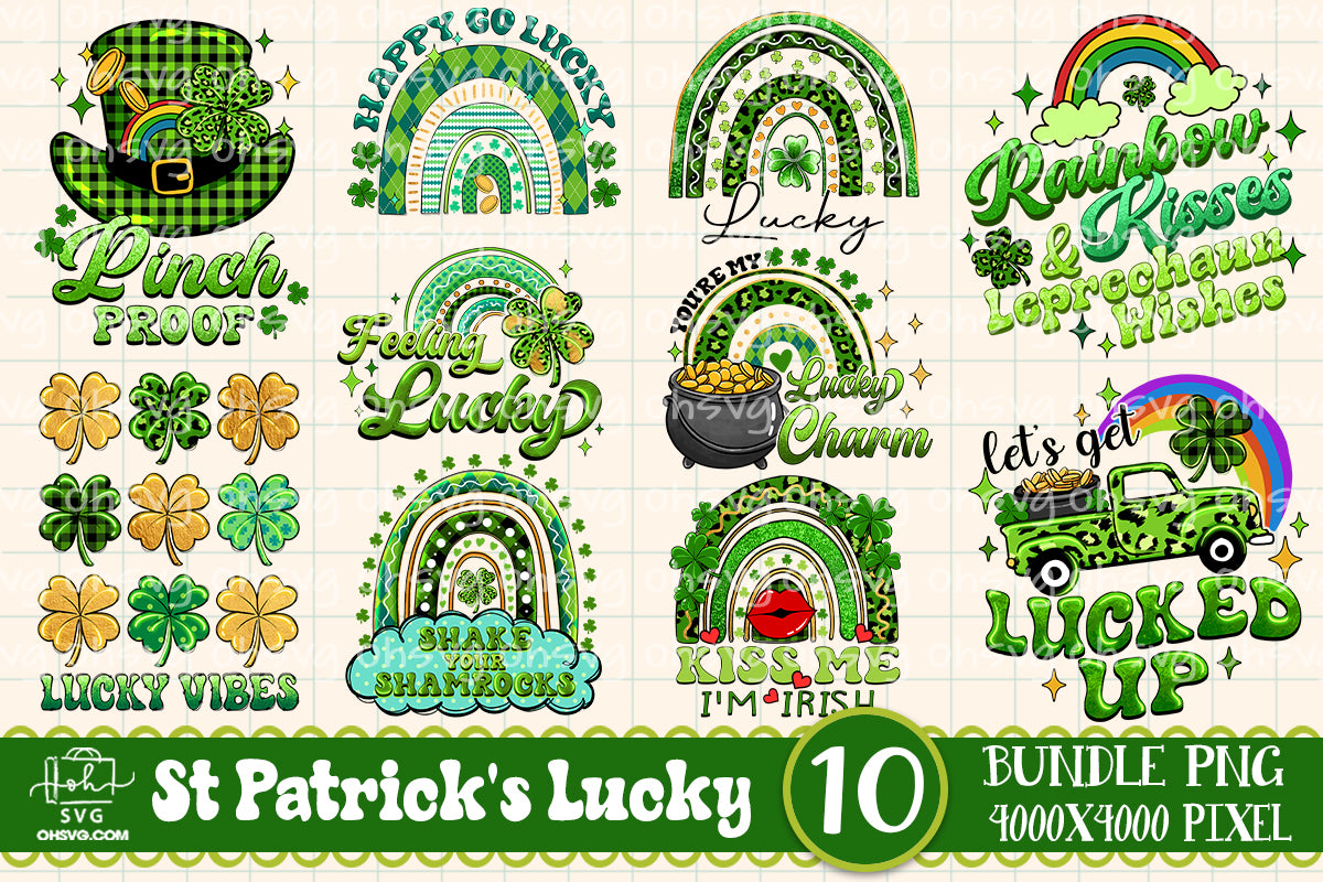 St patricks day png bundle St. Patrick's Day Sublimation, skeleton png, Shamrock png, Lucky St Patricks Png, Sublimation Designs Downloads
