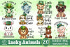 Animal St Patricks Day PNG Bundle, Lucky Animal &amp; Quotes PNG