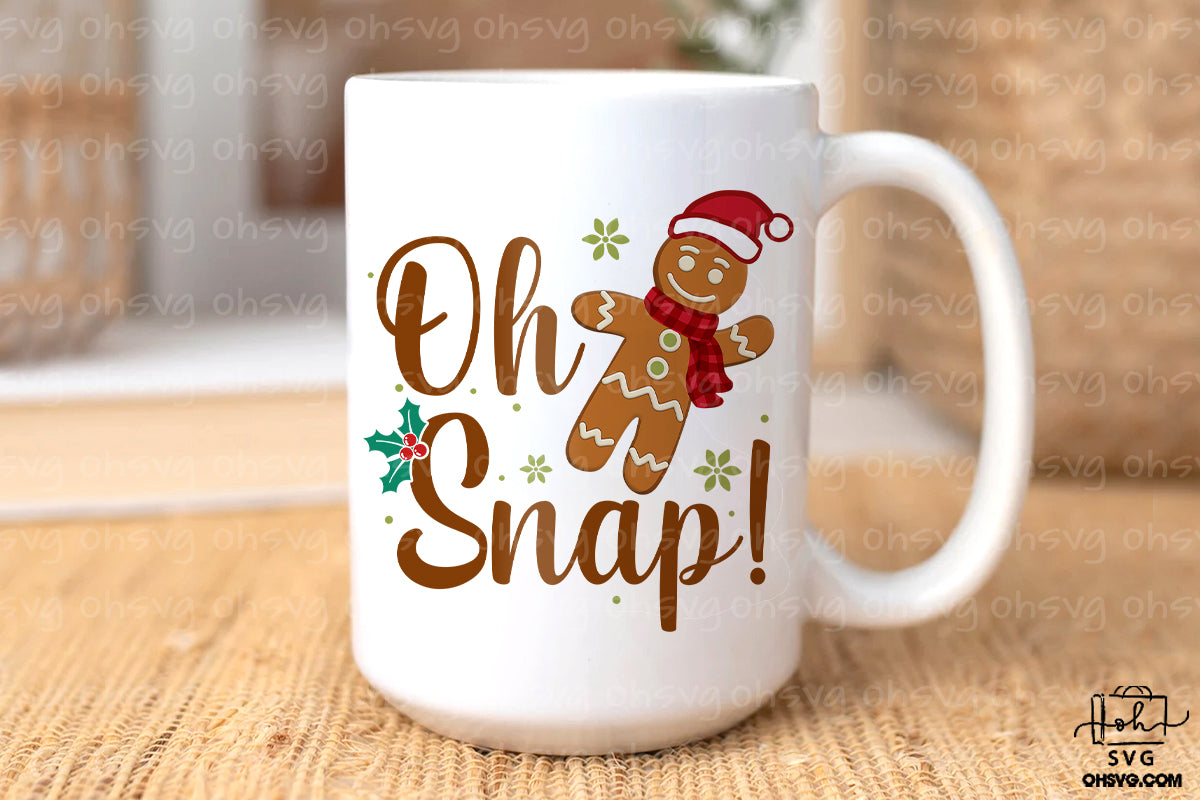 Oh Snap PNG, Funny Christmas Baking Quotes PNG, Christmas Kitchen PNG