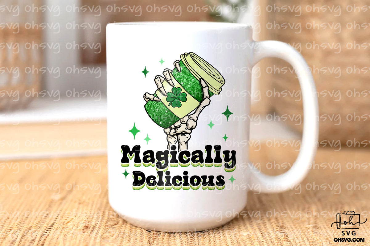 Magically Delicious PNG, Skeleton St Patrick's Day PNG, St Patrick's Day PNG