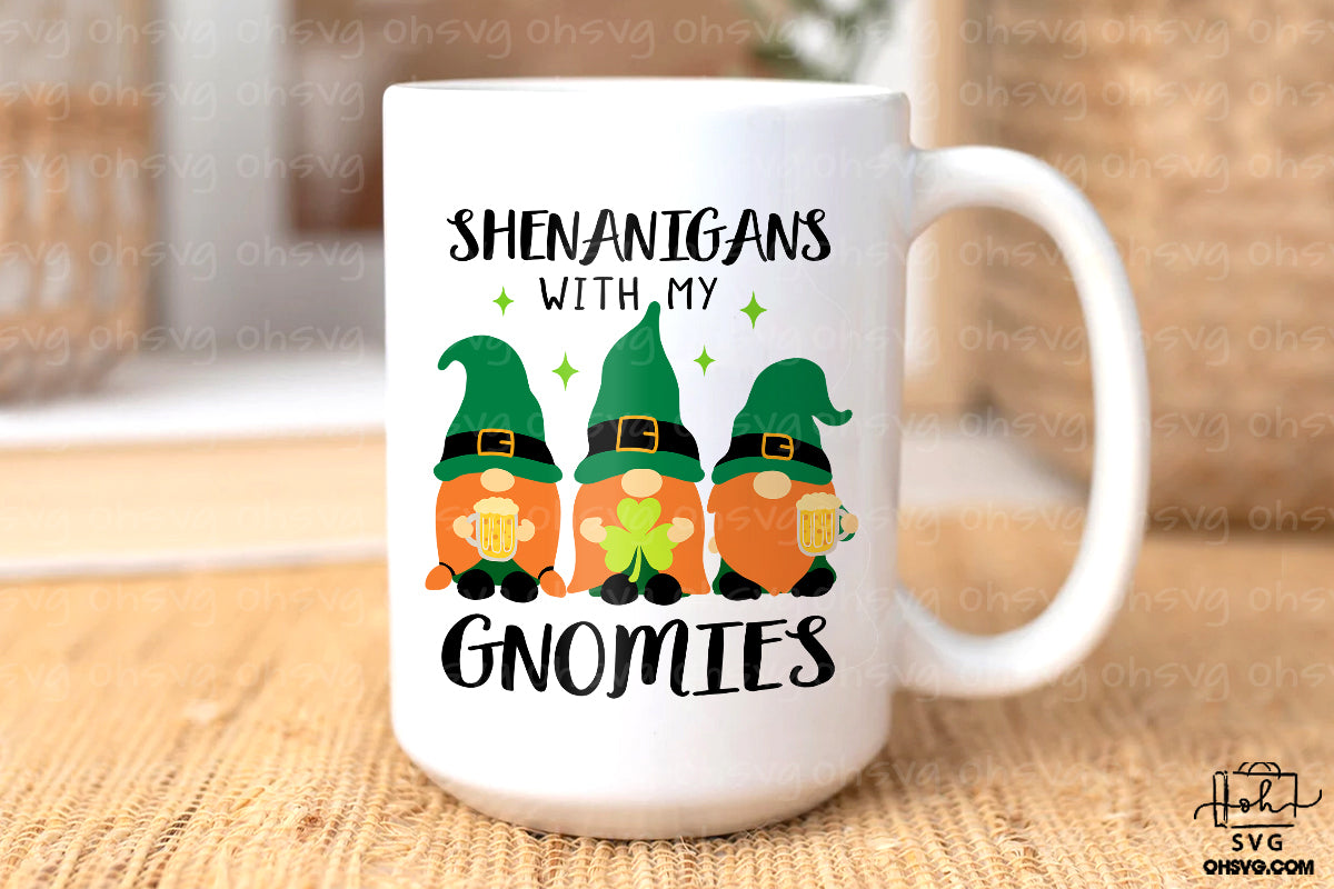 Shenanigans Gnomies PNG, St Patricks Day PNG, Shamrock Lucky St Patrick's Day PNG