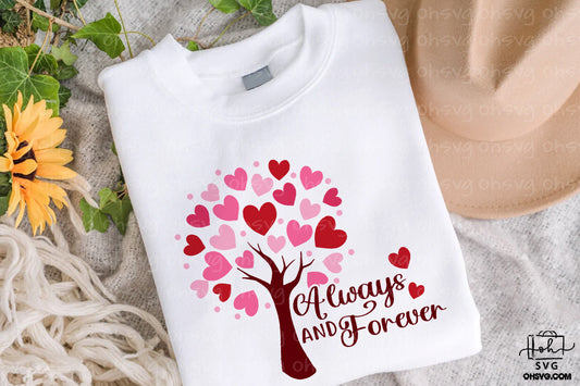 Always And Forever PNG, Happy Valentine PNG, Love Valentine Day PNG