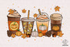 Fall Coffee Drink Png,Autumn Sublimation Designs,Orange Pumpkin Latte png,Coffee Sublimation Png,Fall tshirt,Fall Drink Design,Pumpkin Spice