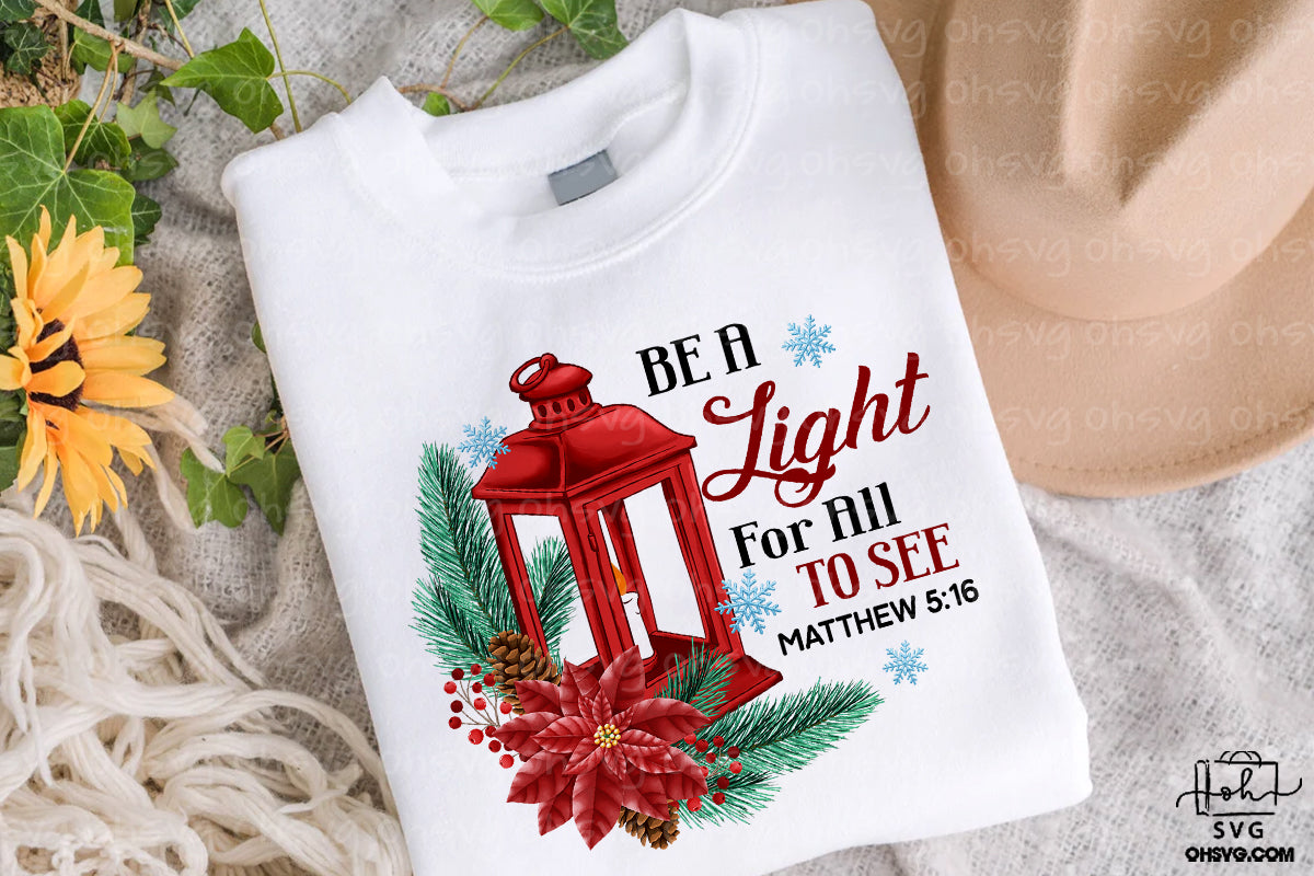 Be A Light For All To See PNG, Christian Christmas PNG, Religious Faith Christmas PNG