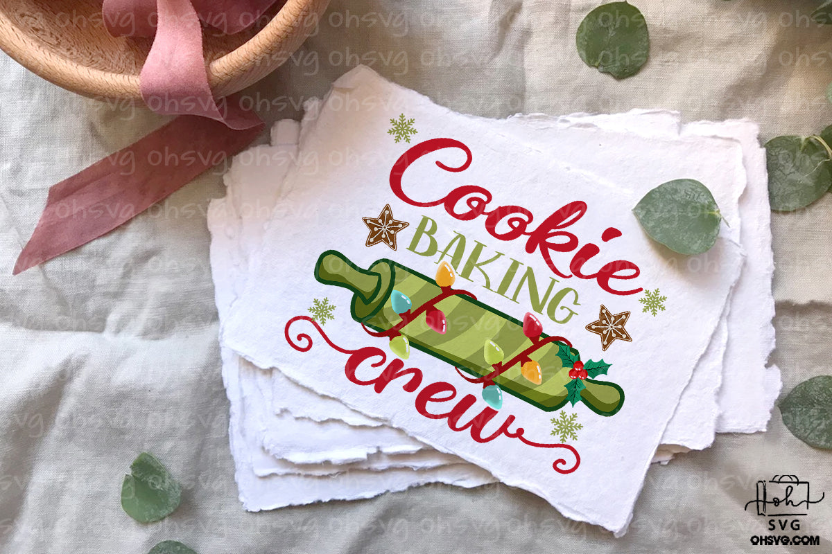 Baking Gift PNG, Cookie Baking Crew PNG, Christmas Baking PNG, Christmas Kitchen PNG