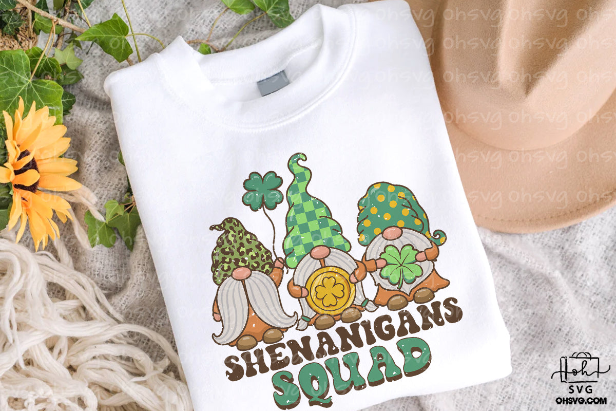 Shenanigans Squad PNG, Gnomes St Patricks Day PNG, Shamrock Lucky PNG