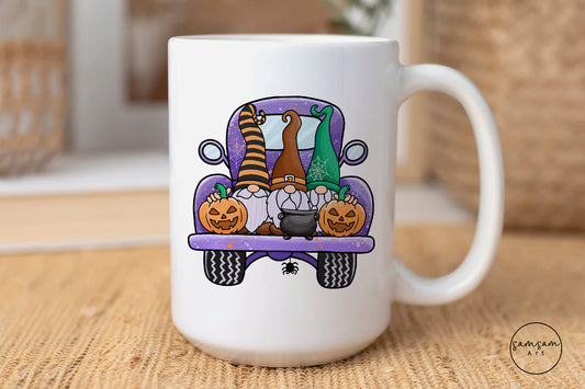 Halloween PNG, Halloween Truck PNG, Halloween Gnomes, Halloween Gnome Sublimation, Halloween Designs, Truck, Pumpkins, Halloween Print
