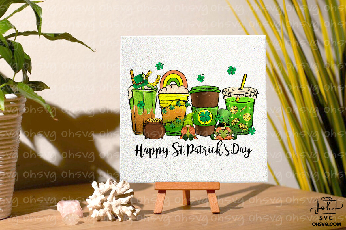 Happy St. Patrick's Day PNG, Coffee St Patricks Day PNG, Drinks St Patricks Day PNG