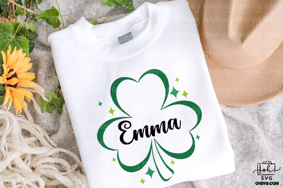 Shamrock St Patrick's Day PNG, St Patricks Day PNG, Shamrock Custom Name PNG