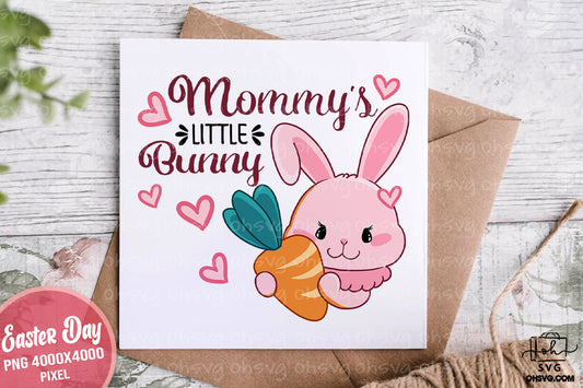 Mommy's Little Bunny PNG, Bunny Easter PNG, Easter Mom PNG