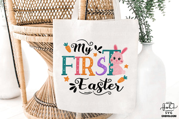 My First Easter PNG, Happy Easter PNG, Bunny Easter PNG - ohsvg