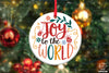 Joy To The World PNG, Christmas Ornament PNG, Christmas Scene PNG, Round Ornament PNG